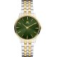 RELOJ DANISH DESIGN AKILIA MEDIUM TWO-TONE GOLD GREEN LINK Q1251IV90