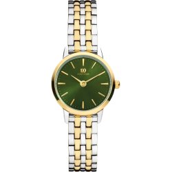 RELOJ DANISH DESIGN AKILIA MINI TWO TONE GOLD GREEN LINK Q268IV90